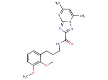 N-[(8-methoxy-3,4-dihydro-2H-chromen-3-yl)methyl]-5,7-dimethyl[1,2,4]triazolo[1,5-a]pyrimidine-2-carboxamide