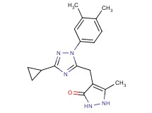 4-{[3-cyclopropyl-1-(3,4-dimethylphenyl)-1H-1,2,4-triazol-5-yl]methyl}-5-methyl-1,2-dihydro-3H-pyrazol-3-one