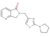 6-[(2-pyrrolidin-1-yl-1,3-thiazol-4-yl)methyl]-6,7-dihydro-5H-pyrrolo[3,4-b]pyridin-5-one