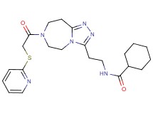 N-(2-{7-[2-(2-pyridinylthio)acetyl]-6,7,8,9-tetrahydro-5H-[1,2,4]triazolo[4,3-d][1,4]diazepin-3-yl}ethyl)cyclohexanecarboxamide