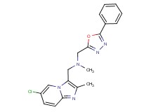 1-(6-chloro-2-methylimidazo[1,2-a]pyridin-3-yl)-N-methyl-N-[(5-phenyl-1,3,4-oxadiazol-2-yl)methyl]methanamine