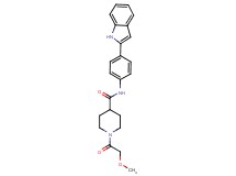 N-[4-(1H-indol-2-yl)phenyl]-1-(methoxyacetyl)-4-piperidinecarboxamide