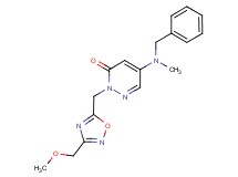 5-[benzyl(methyl)amino]-2-{[3-(methoxymethyl)-1,2,4-oxadiazol-5-yl]methyl}pyridazin-3(2H)-one