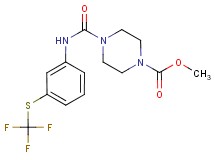 methyl 4-[({3-[(trifluoromethyl)thio]phenyl}amino)carbonyl]piperazine-1-carboxylate