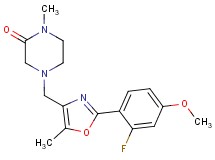 4-{[2-(2-fluoro-4-methoxyphenyl)-5-methyl-1,3-oxazol-4-yl]methyl}-1-methylpiperazin-2-one
