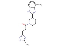 4-methyl-2-{1-[3-(5-methyl-1H-1,2,4-triazol-3-yl)propanoyl]-3-piperidinyl}-1H-benzimidazole
