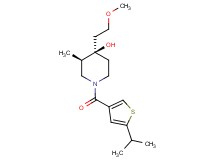 (3R*,4R*)-1-[(5-isopropyl-3-thienyl)carbonyl]-4-(2-methoxyethyl)-3-methyl-4-piperidinol