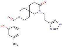 9-(2-hydroxy-4-methylbenzoyl)-2-[2-(1H-imidazol-4-yl)ethyl]-2,9-diazaspiro[5.5]undecan-3-one