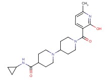 N-cyclopropyl-1'-[(2-hydroxy-6-methyl-3-pyridinyl)carbonyl]-1,4'-bipiperidine-4-carboxamide