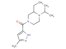 2-ethyl-1-isopropyl-4-[(3-methyl-1H-pyrazol-5-yl)carbonyl]piperazine