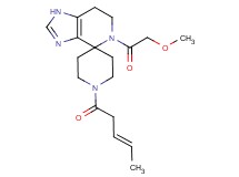 5-(methoxyacetyl)-1'-[(3E)-pent-3-enoyl]-1,5,6,7-tetrahydrospiro[imidazo[4,5-c]pyridine-4,4'-piperidine]