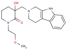 3-hydroxy-1-(2-methoxyethyl)-3-(1,3,4,9-tetrahydro-2H-beta-carbolin-2-ylmethyl)-2-piperidinone