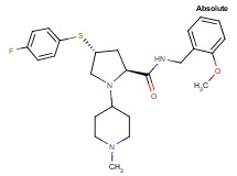 (4R)-4-[(4-fluorophenyl)thio]-N-(2-methoxybenzyl)-1-(1-methyl-4-piperidinyl)-L-prolinamide