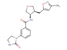 N-{(3R*,4S*)-4-[(3-methylisoxazol-5-yl)methyl]tetrahydrofuran-3-yl}-3-(2-oxoimidazolidin-1-yl)benzamide