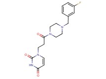 1-{3-[4-(3-fluorobenzyl)-1-piperazinyl]-3-oxopropyl}-2,4(1H,3H)-pyrimidinedione