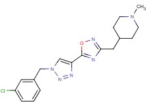 4-({5-[1-(3-chlorobenzyl)-1H-1,2,3-triazol-4-yl]-1,2,4-oxadiazol-3-yl}methyl)-1-methylpiperidine