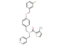 N-{4-[(3-fluorobenzyl)oxy]benzyl}-3-methyl-N-(4-pyridinylmethyl)-2-thiophenecarboxamide