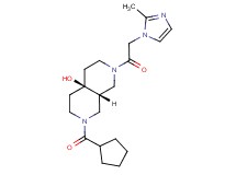 (4aS*,8aS*)-2-(cyclopentylcarbonyl)-7-[(2-methyl-1H-imidazol-1-yl)acetyl]octahydro-2,7-naphthyridin-4a(2H)-ol