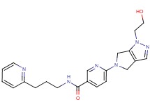 6-[1-(2-hydroxyethyl)-4,6-dihydropyrrolo[3,4-c]pyrazol-5(1H)-yl]-N-(3-pyridin-2-ylpropyl)nicotinamide