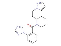 2-[2-(1H-pyrazol-1-yl)ethyl]-1-[2-(1H-1,2,4-triazol-1-yl)benzoyl]piperidine