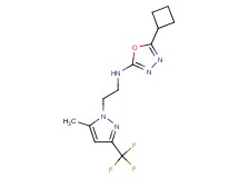 5-cyclobutyl-N-{2-[5-methyl-3-(trifluoromethyl)-1H-pyrazol-1-yl]ethyl}-1,3,4-oxadiazol-2-amine