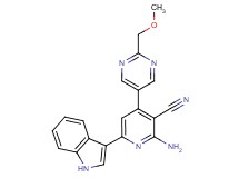 2-amino-6-(1H-indol-3-yl)-4-[2-(methoxymethyl)pyrimidin-5-yl]nicotinonitrile