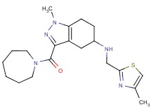 3-(1-azepanylcarbonyl)-1-methyl-N-[(4-methyl-1,3-thiazol-2-yl)methyl]-4,5,6,7-tetrahydro-1H-indazol-5-amine