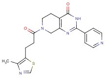 7-[3-(4-methyl-1,3-thiazol-5-yl)propanoyl]-2-pyridin-4-yl-5,6,7,8-tetrahydropyrido[3,4-d]pyrimidin-4(3H)-one