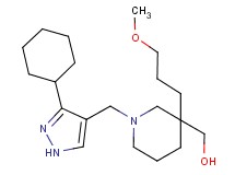 [1-[(3-cyclohexyl-1H-pyrazol-4-yl)methyl]-3-(3-methoxypropyl)-3-piperidinyl]methanol