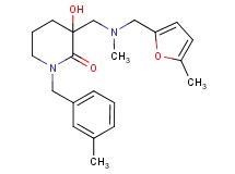 3-hydroxy-1-(3-methylbenzyl)-3-({methyl[(5-methyl-2-furyl)methyl]amino}methyl)-2-piperidinone