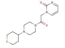 1-{2-oxo-2-[4-(tetrahydro-2H-thiopyran-4-yl)piperazin-1-yl]ethyl}pyrimidin-2(1H)-one