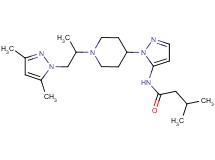 N-(1-{1-[2-(3,5-dimethyl-1H-pyrazol-1-yl)-1-methylethyl]-4-piperidinyl}-1H-pyrazol-5-yl)-3-methylbutanamide