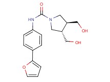 (3S*,4S*)-N-[4-(2-furyl)phenyl]-3,4-bis(hydroxymethyl)pyrrolidine-1-carboxamide
