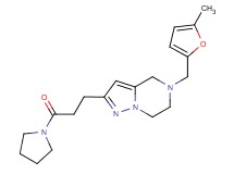 5-[(5-methyl-2-furyl)methyl]-2-[3-oxo-3-(1-pyrrolidinyl)propyl]-4,5,6,7-tetrahydropyrazolo[1,5-a]pyrazine