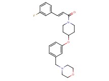 4-[3-({1-[(2E)-3-(3-fluorophenyl)-2-propenoyl]-4-piperidinyl}oxy)benzyl]morpholine
