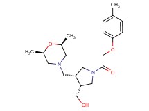 {(3R*,4R*)-4-{[(2R*,6S*)-2,6-dimethylmorpholin-4-yl]methyl}-1-[(4-methylphenoxy)acetyl]pyrrolidin-3-yl}methanol