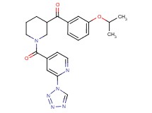 (3-isopropoxyphenyl){1-[2-(1H-tetrazol-1-yl)isonicotinoyl]-3-piperidinyl}methanone