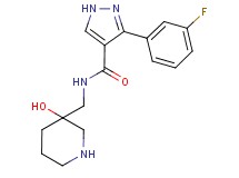 3-(3-fluorophenyl)-N-[(3-hydroxy-3-piperidinyl)methyl]-1H-pyrazole-4-carboxamide hydrochloride