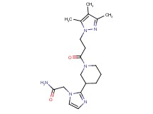 2-(2-{1-[3-(3,4,5-trimethyl-1H-pyrazol-1-yl)propanoyl]-3-piperidinyl}-1H-imidazol-1-yl)acetamide