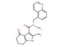 N,2-dimethyl-4-oxo-N-(5-quinolinylmethyl)-4,5,6,7-tetrahydro-1H-indole-3-carboxamide