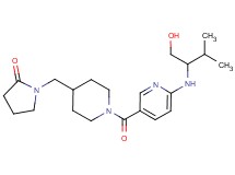 1-({1-[(6-{[1-(hydroxymethyl)-2-methylpropyl]amino}pyridin-3-yl)carbonyl]piperidin-4-yl}methyl)pyrrolidin-2-one