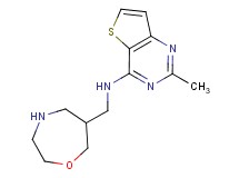 2-methyl-N-(1,4-oxazepan-6-ylmethyl)thieno[3,2-d]pyrimidin-4-amine dihydrochloride
