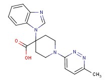 4-(1H-benzimidazol-1-yl)-1-(6-methylpyridazin-3-yl)piperidine-4-carboxylic acid