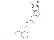 2-(5-chloro-6-methyl-1-benzofuran-3-yl)-N-{2-[2-(hydroxymethyl)piperidin-1-yl]ethyl}acetamide