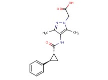 [3,5-dimethyl-4-({[(1R*,2R*)-2-phenylcyclopropyl]carbonyl}amino)-1H-pyrazol-1-yl]acetic acid