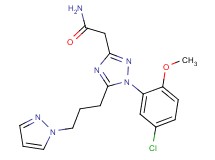 2-{1-(5-chloro-2-methoxyphenyl)-5-[3-(1H-pyrazol-1-yl)propyl]-1H-1,2,4-triazol-3-yl}acetamide