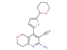 2-amino-4-[5-(tetrahydro-2H-pyran-2-yl)-2-thienyl]-7,8-dihydro-5H-pyrano[4,3-b]pyridine-3-carbonitrile