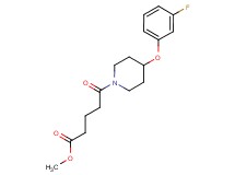 methyl 5-[4-(3-fluorophenoxy)-1-piperidinyl]-5-oxopentanoate