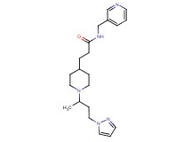 3-{1-[1-methyl-3-(1H-pyrazol-1-yl)propyl]-4-piperidinyl}-N-(3-pyridinylmethyl)propanamide