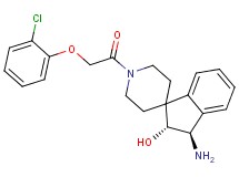 (2R*,3R*)-3-amino-1'-[(2-chlorophenoxy)acetyl]-2,3-dihydrospiro[indene-1,4'-piperidin]-2-ol